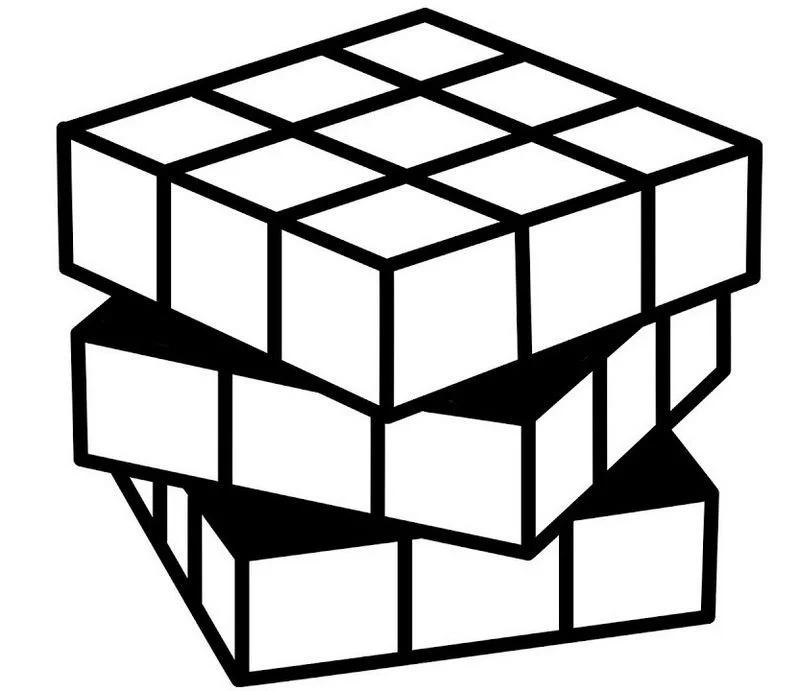 Desenhos de Rubiks Kubus Para Colorir 4