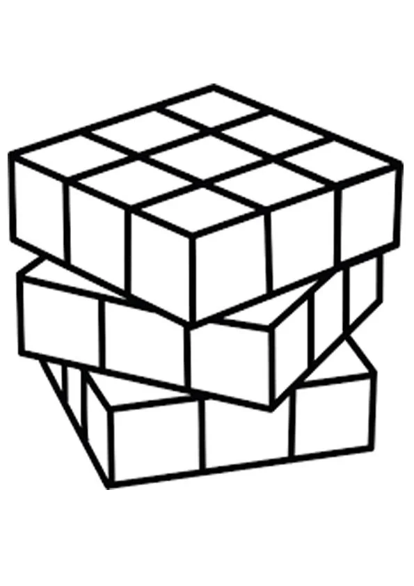 Desenhos de Rubiks Kubus Para Colorir 6