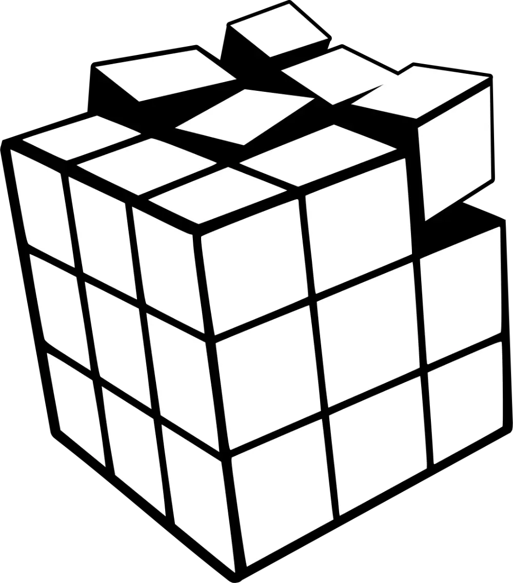 Desenhos de Rubiks Kubus Para Colorir 7