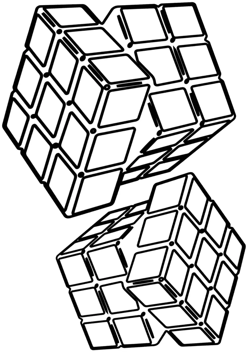 Desenhos de Rubiks Kubus Para Colorir 8