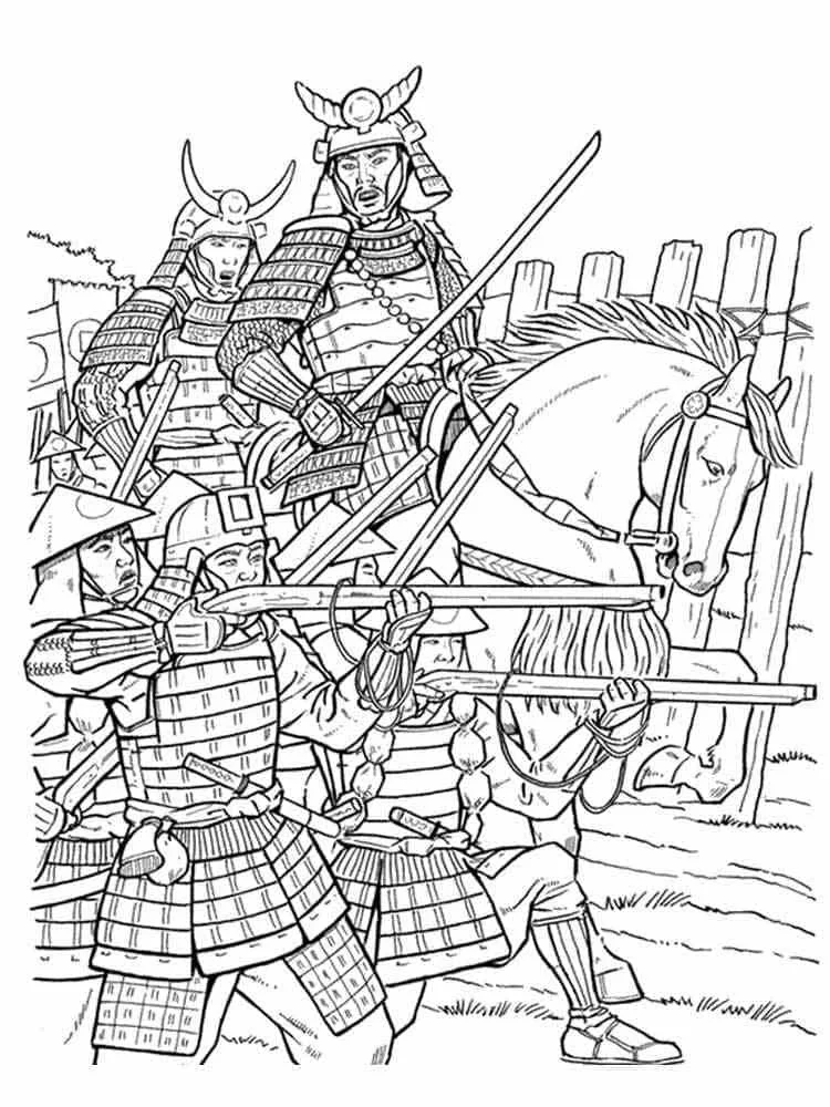 Samurai Coloring Pages 101