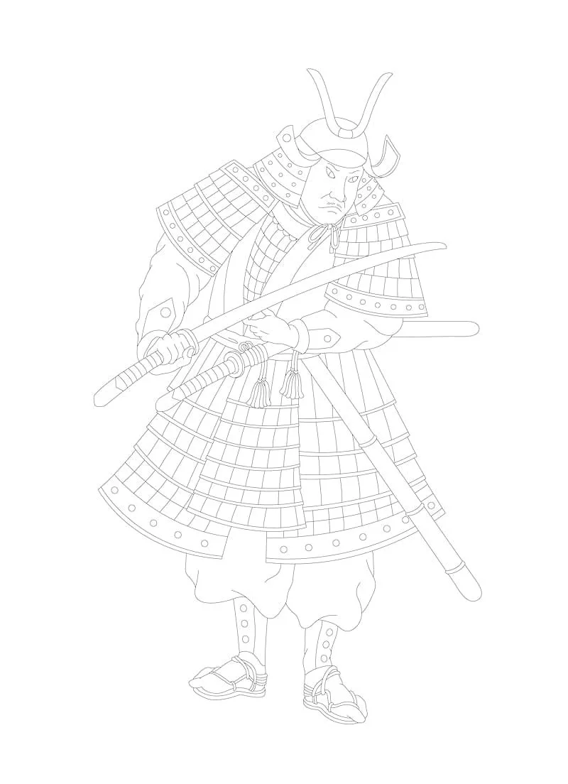 Samurai Coloring Pages 109