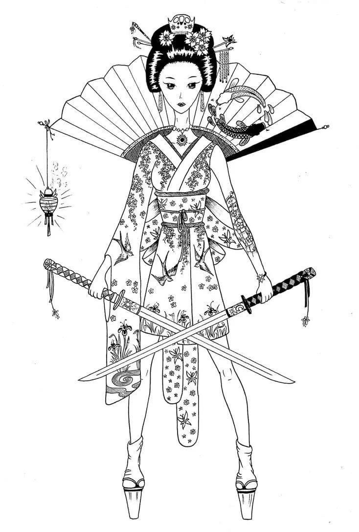 Samurai Coloring Pages 42