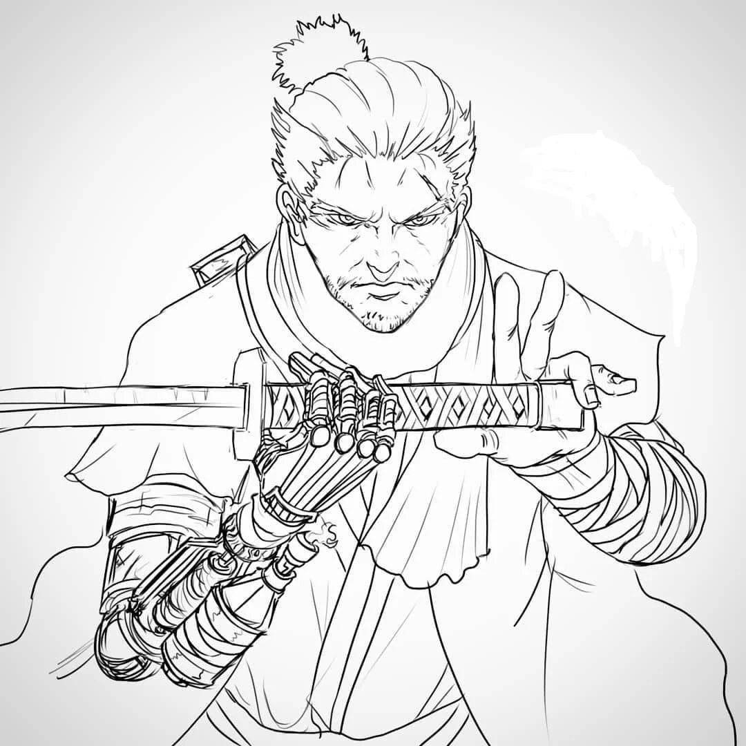 Samurai Coloring Pages 9