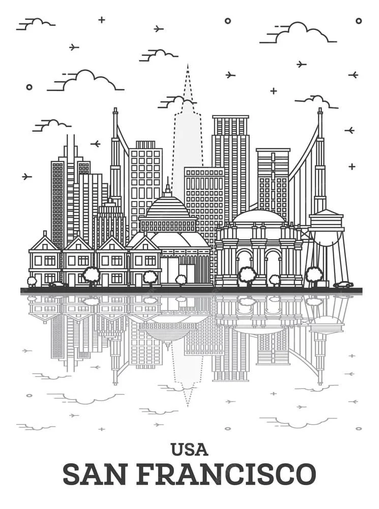 San Francisco Coloring Pages 15