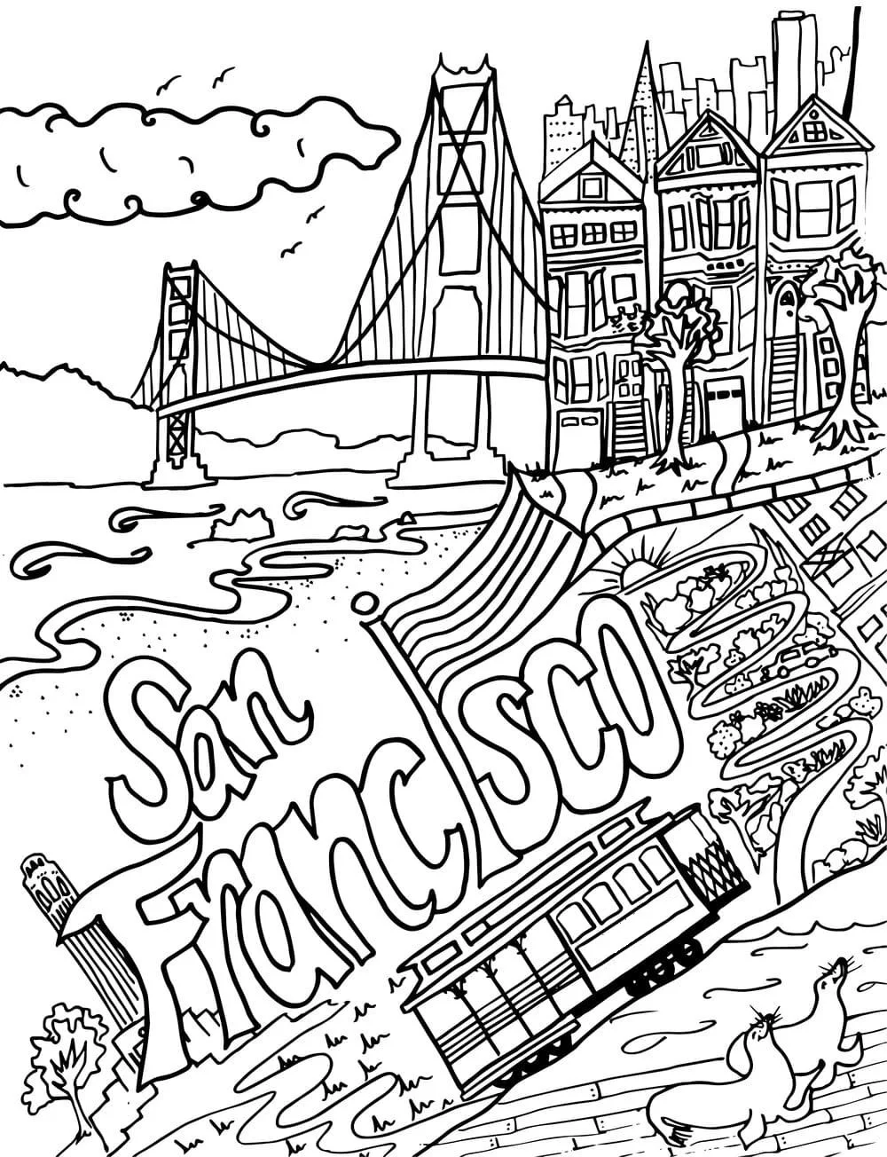 San Francisco Coloring Pages 6