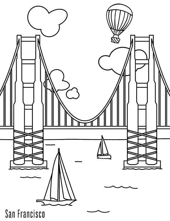 San Francisco Coloring Pages 9