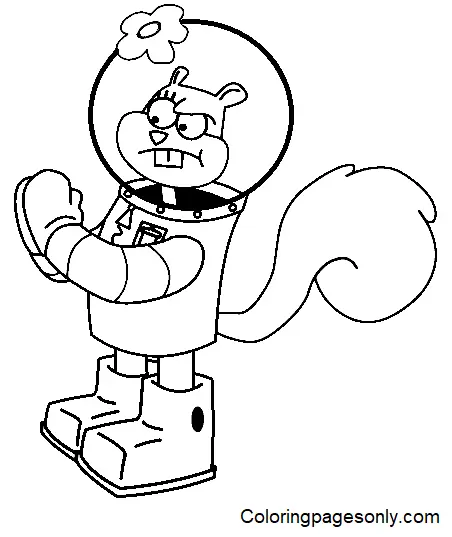 Sandy Cheeks Coloring Pages 13