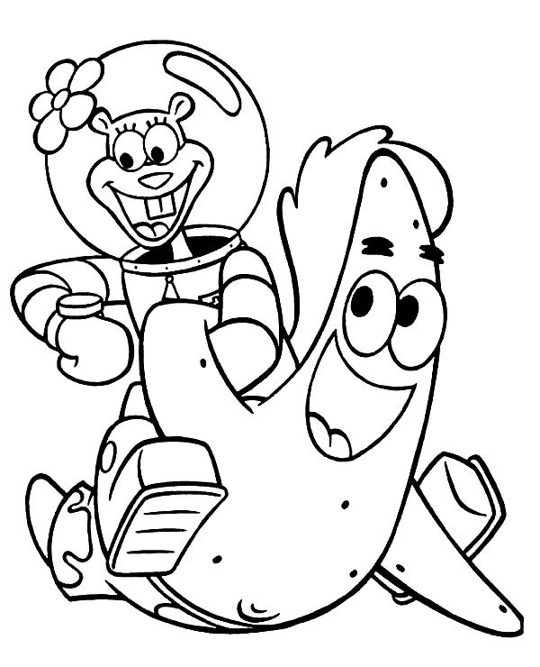 Sandy Cheeks Coloring Pages 17