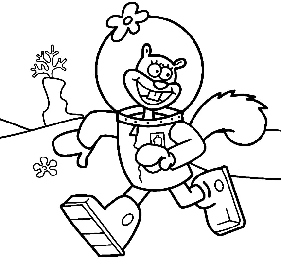 Sandy Cheeks Coloring Pages 18