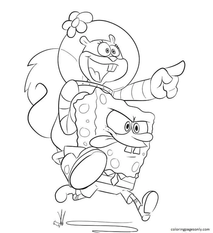 Sandy Cheeks Coloring Pages 2