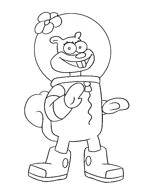 Sandy Cheeks Coloring Pages 21