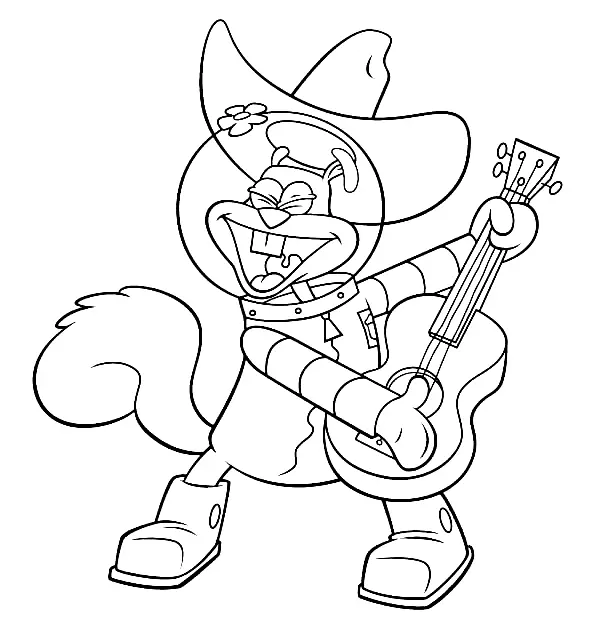 Sandy Cheeks Coloring Pages 24