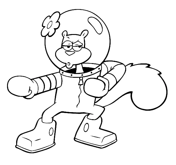 Sandy Cheeks Coloring Pages 27