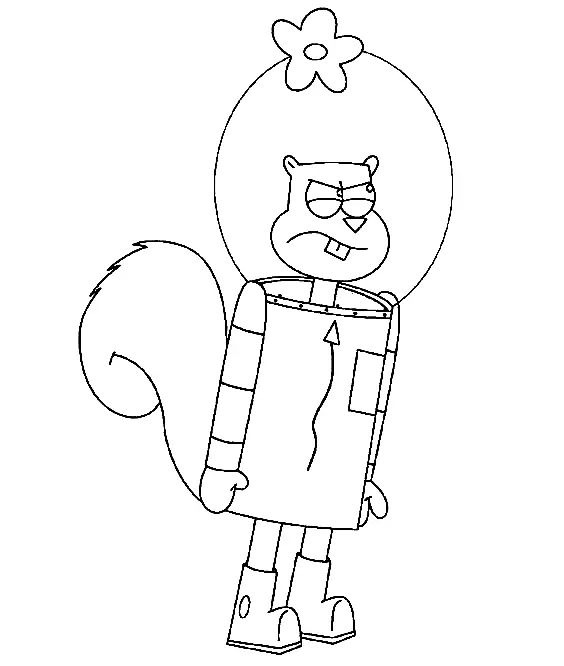 Sandy Cheeks Coloring Pages 28