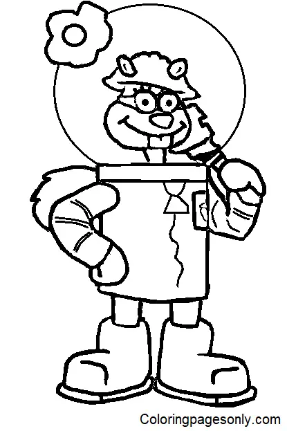 Sandy Cheeks Coloring Pages 29