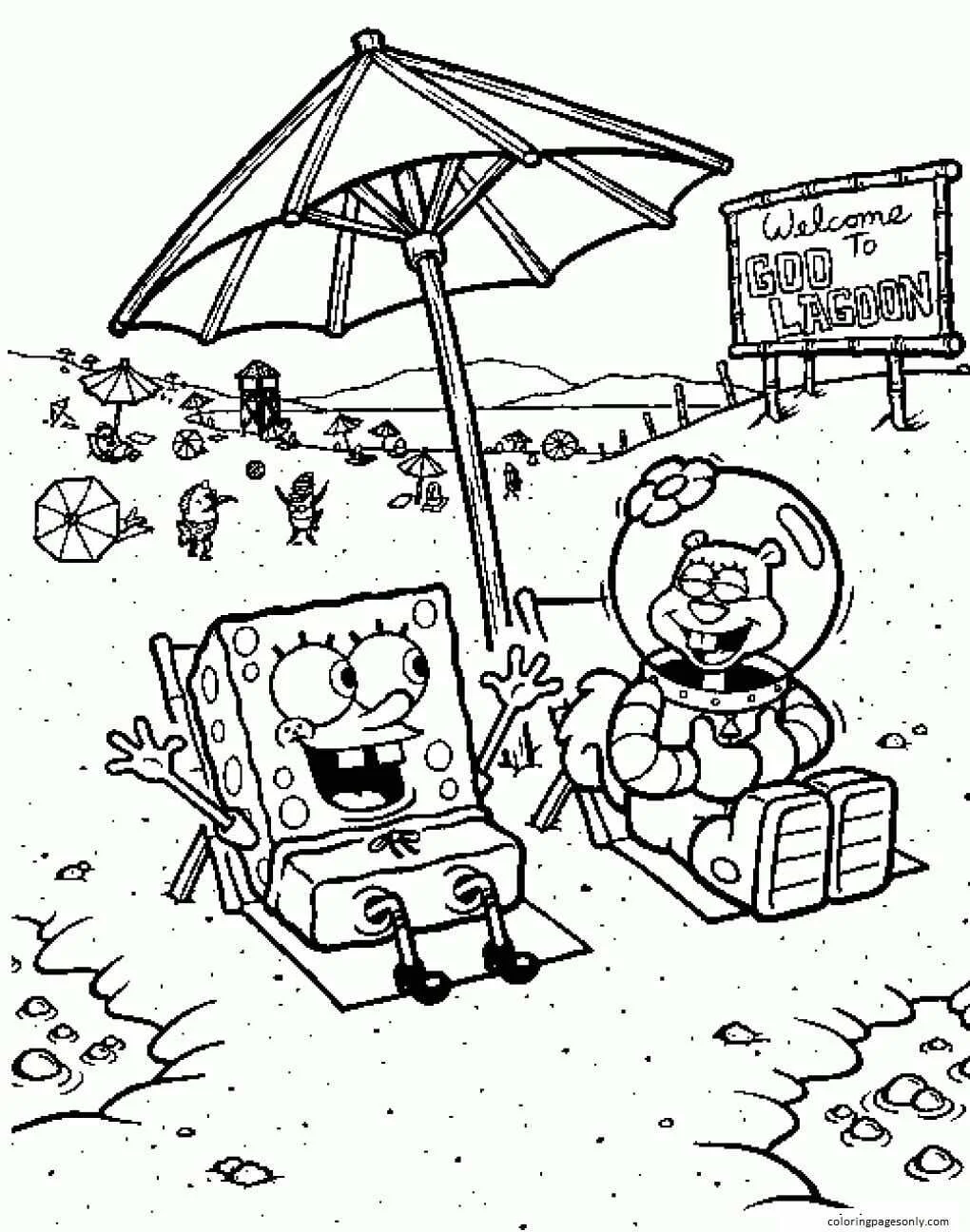 Sandy Cheeks Coloring Pages 3