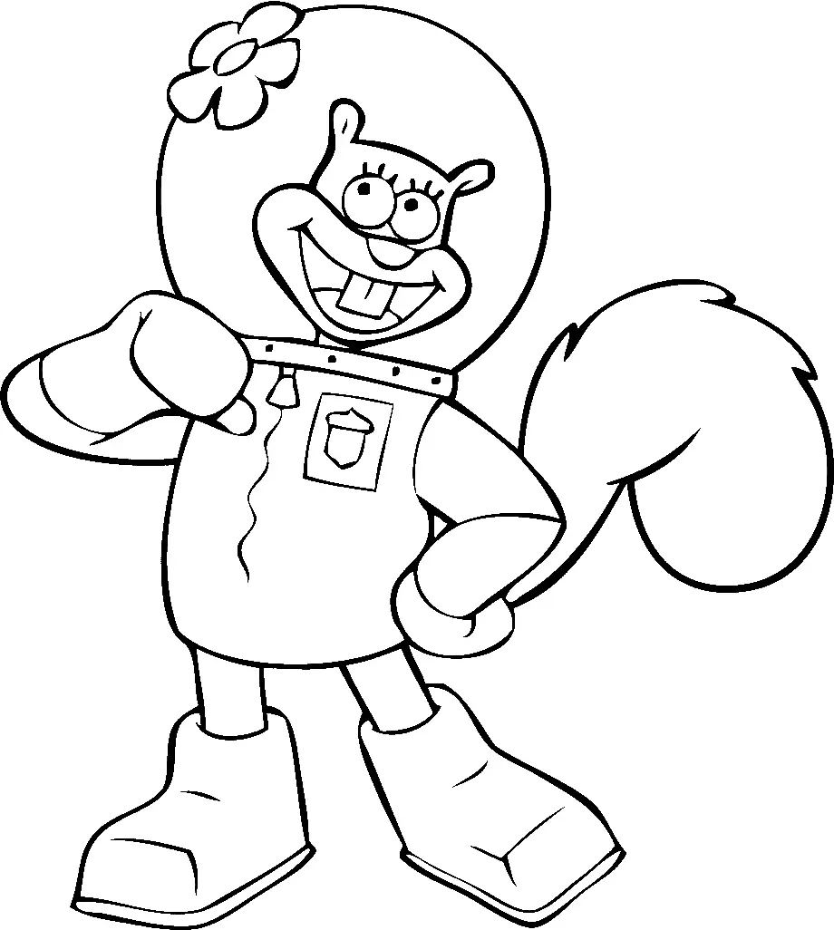 Sandy Cheeks Coloring Pages 30