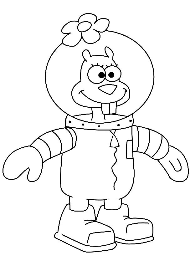 Sandy Cheeks Coloring Pages 34