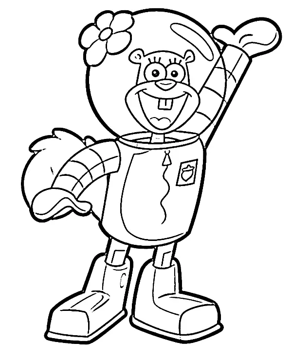 Sandy Cheeks Coloring Pages 5