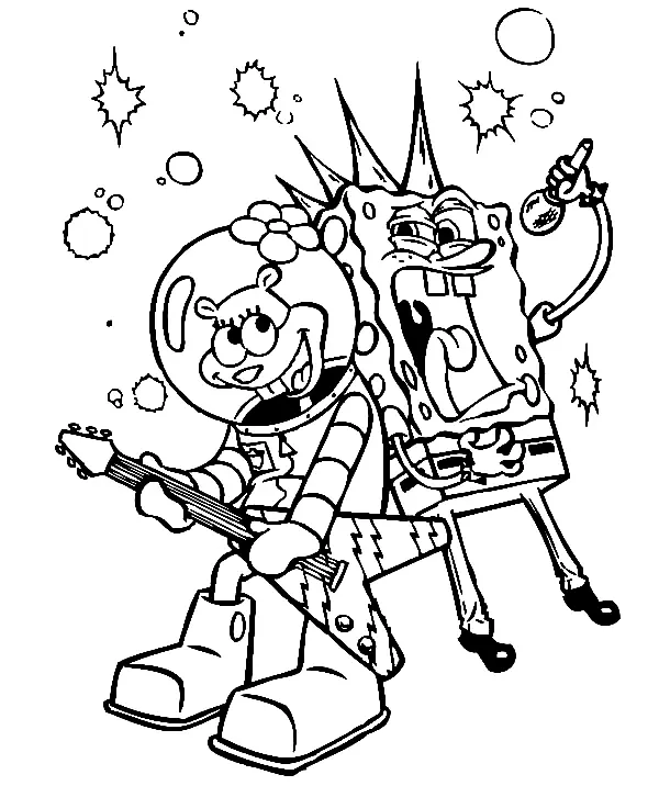 Sandy Cheeks Coloring Pages 7