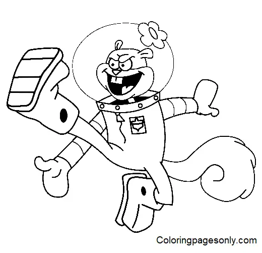 Sandy Cheeks Coloring Pages 8