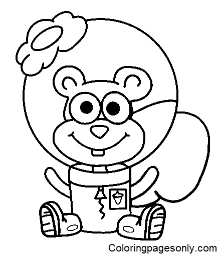 Sandy Cheeks Coloring Pages 9