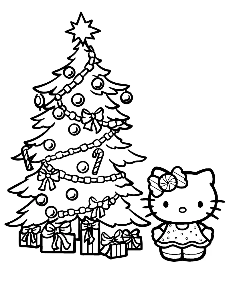 Natal da Sanrio Para Colorir 14