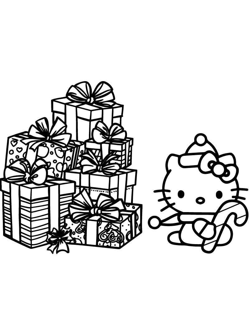 Natal da Sanrio Para Colorir 3