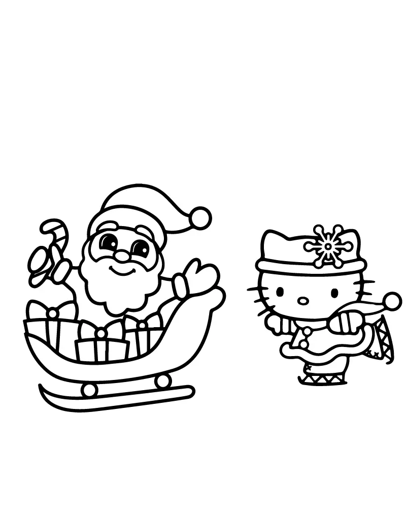 Natal da Sanrio Para Colorir 4