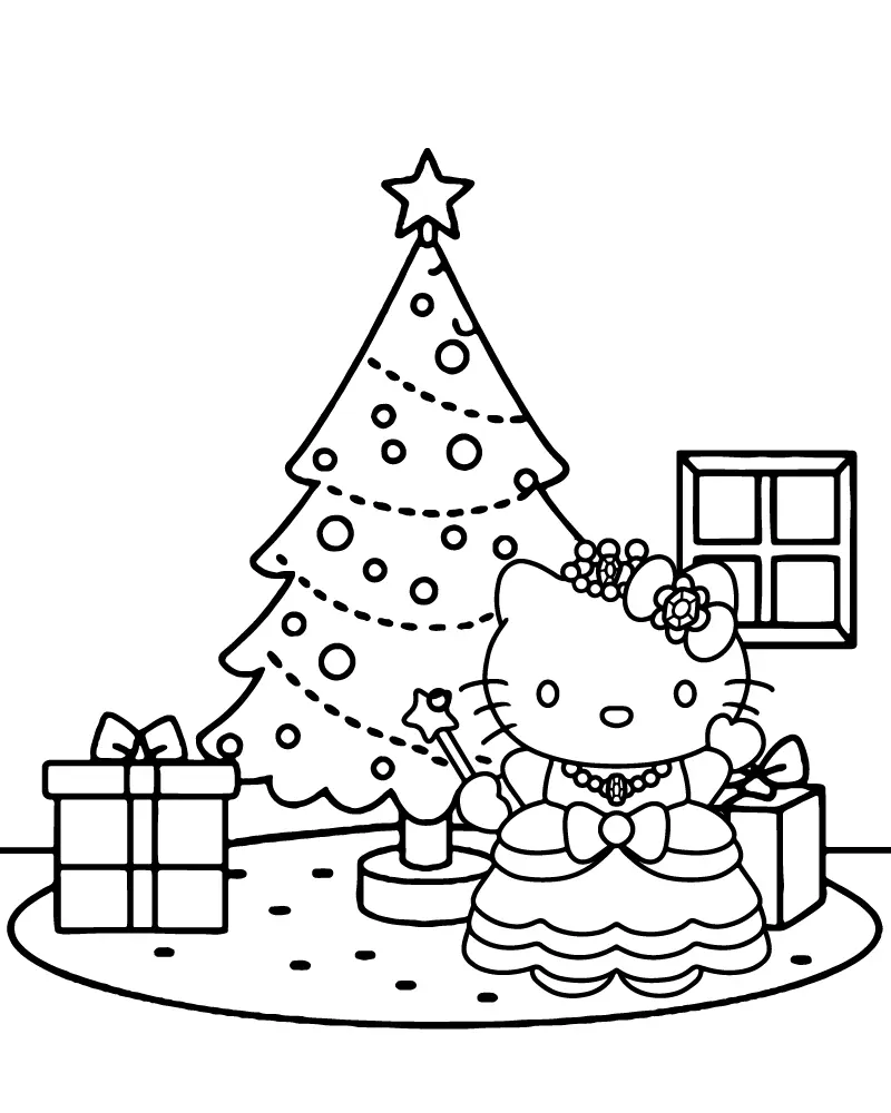 Natal da Sanrio Para Colorir 6