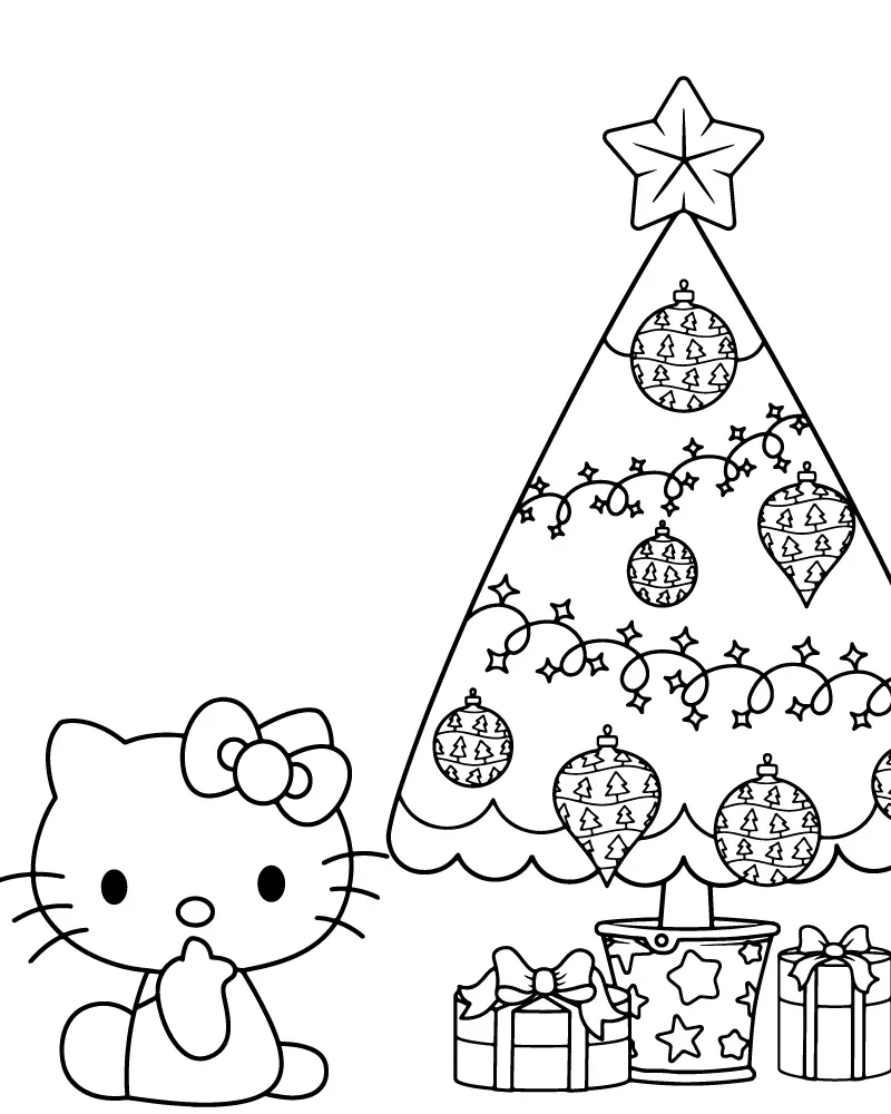 Natal da Sanrio Para Colorir 7