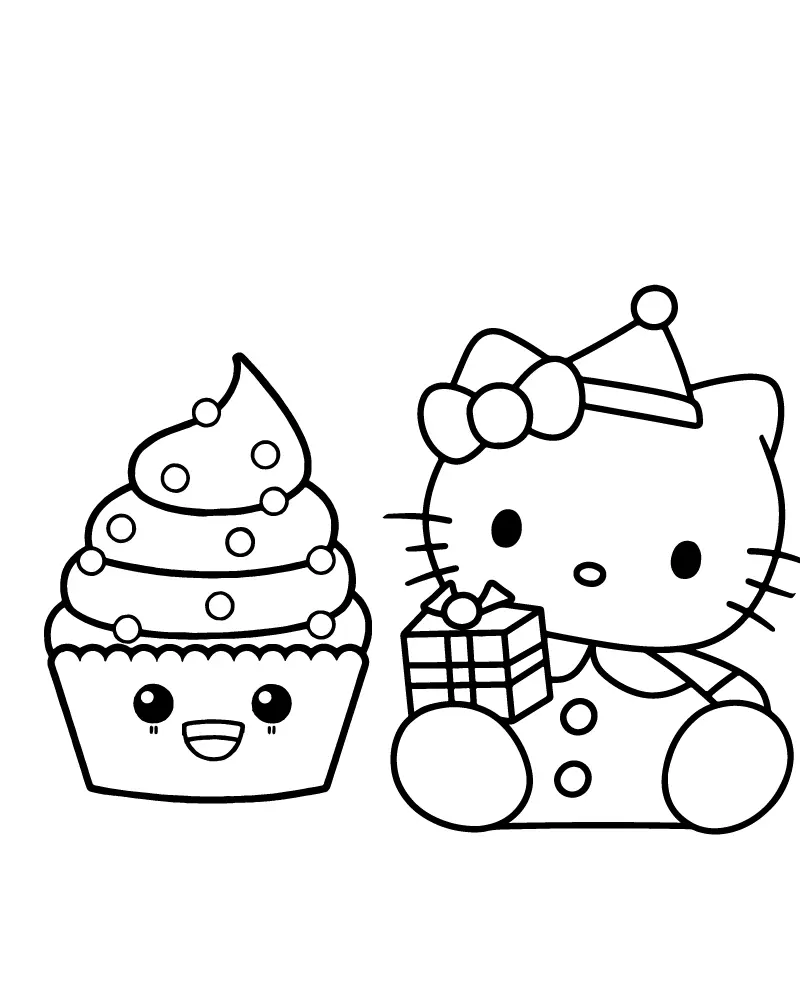 Natal da Sanrio Para Colorir 9