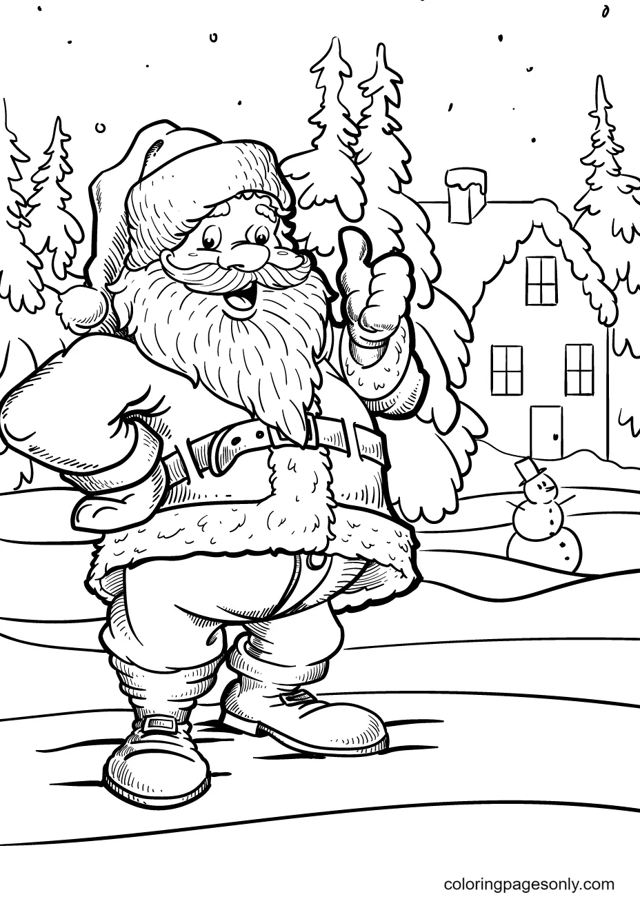 Desenhos de Santa Claus Para Colorir 108