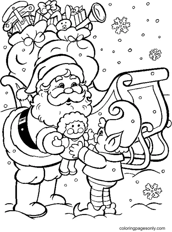 Desenhos de Santa Claus Para Colorir 109