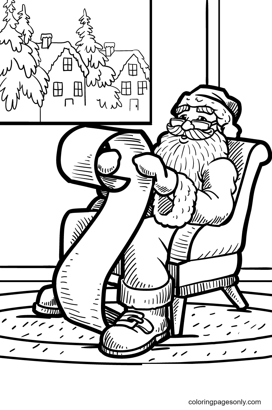 Desenhos de Santa Claus Para Colorir 110