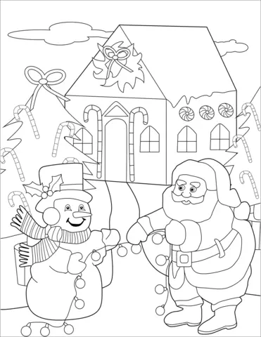 Papa Noel Para Colorear 112