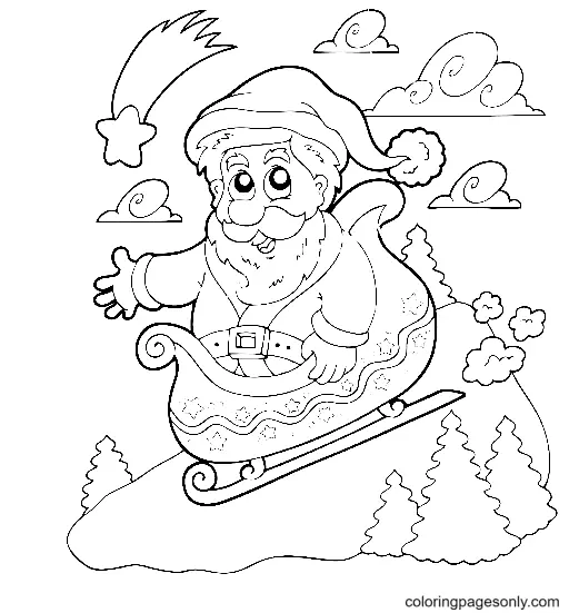 Papa Noel Para Colorear 124