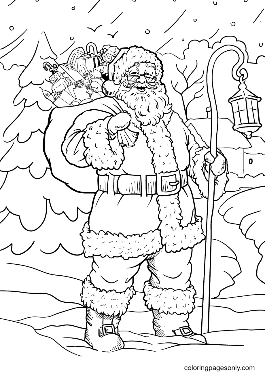 Desenhos de Santa Claus Para Colorir 126