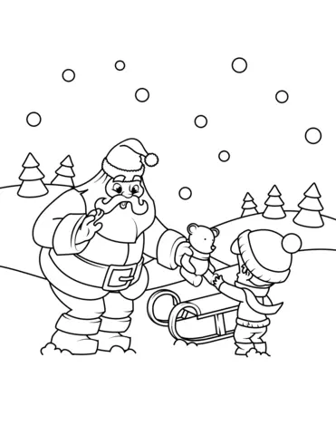 Papa Noel Para Colorear 136