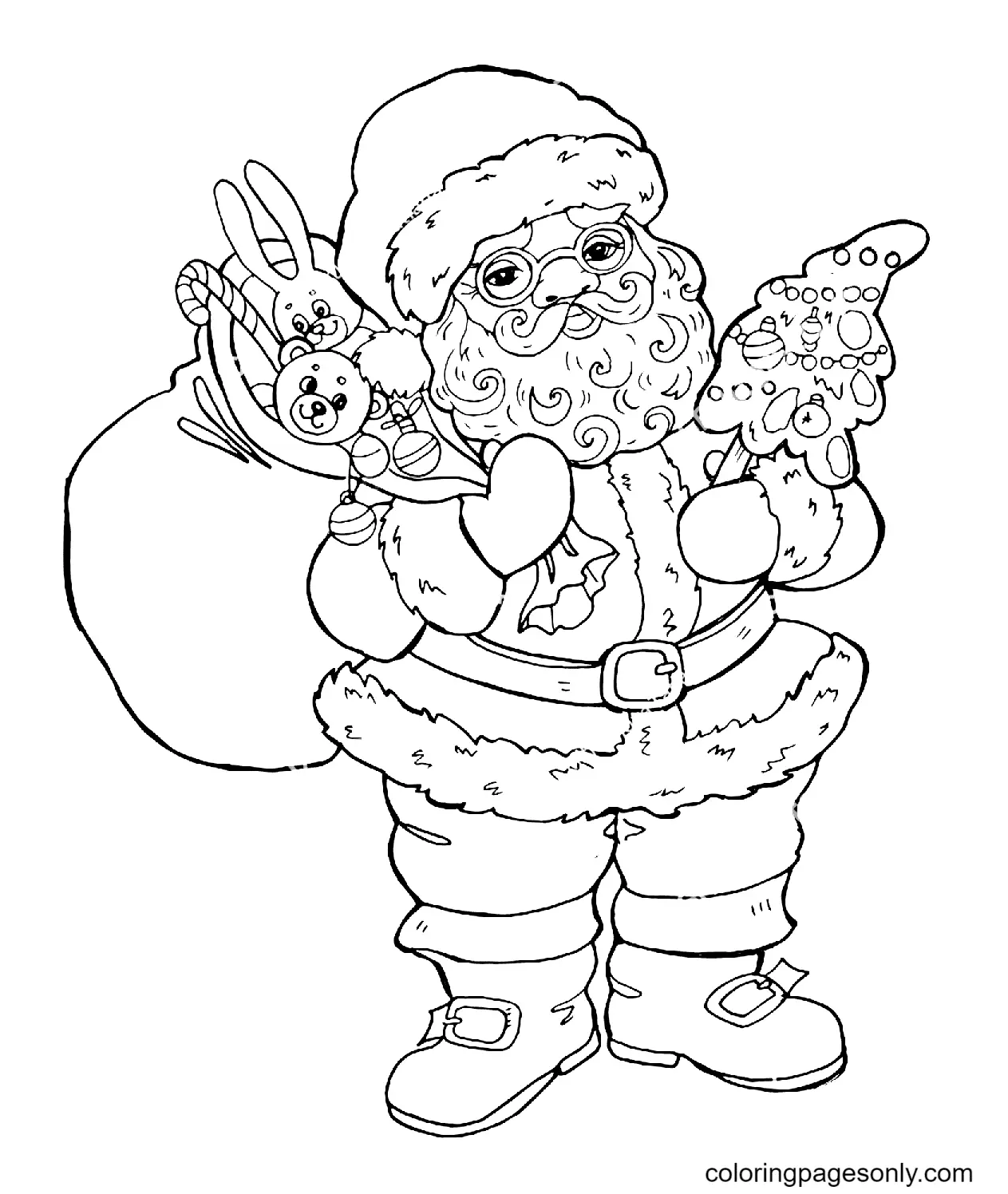 Papa Noel Para Colorear 143