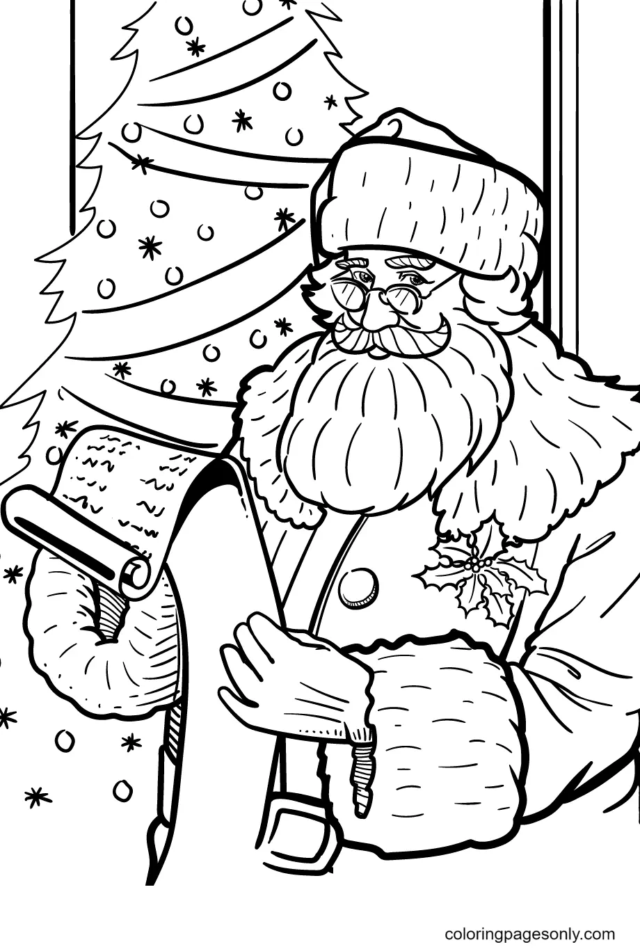 Papa Noel Para Colorear 145