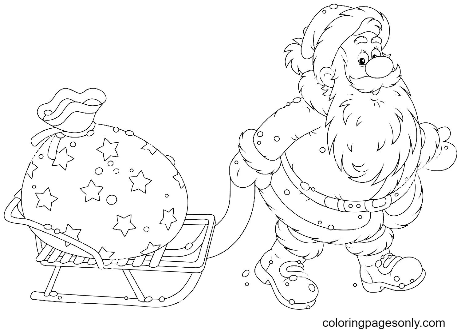 Papa Noel Para Colorear 148