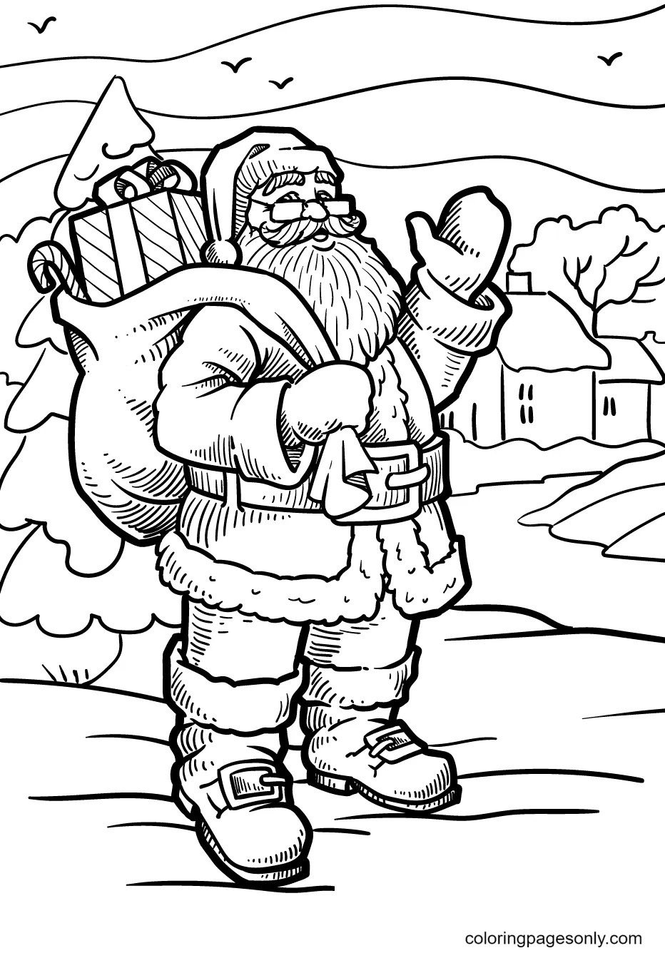 Desenhos de Santa Claus Para Colorir 151