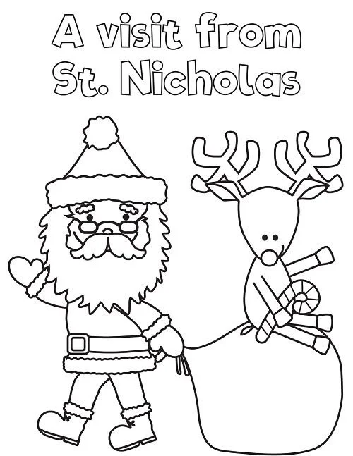 Papa Noel Para Colorear