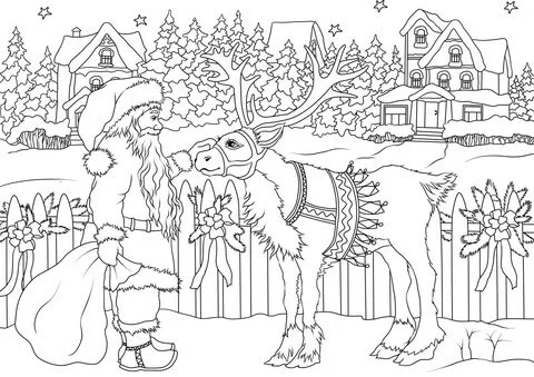 Papa Noel Para Colorear 55