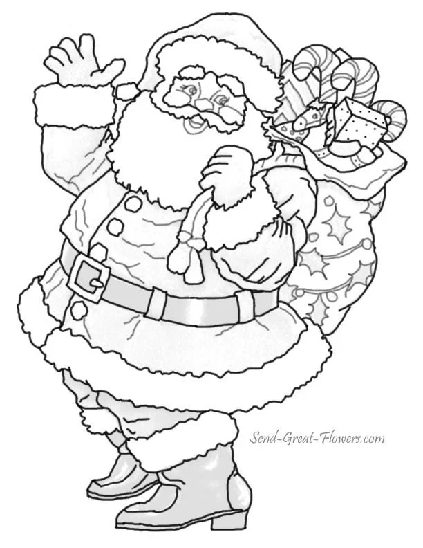 Santa Coloring Pages 1