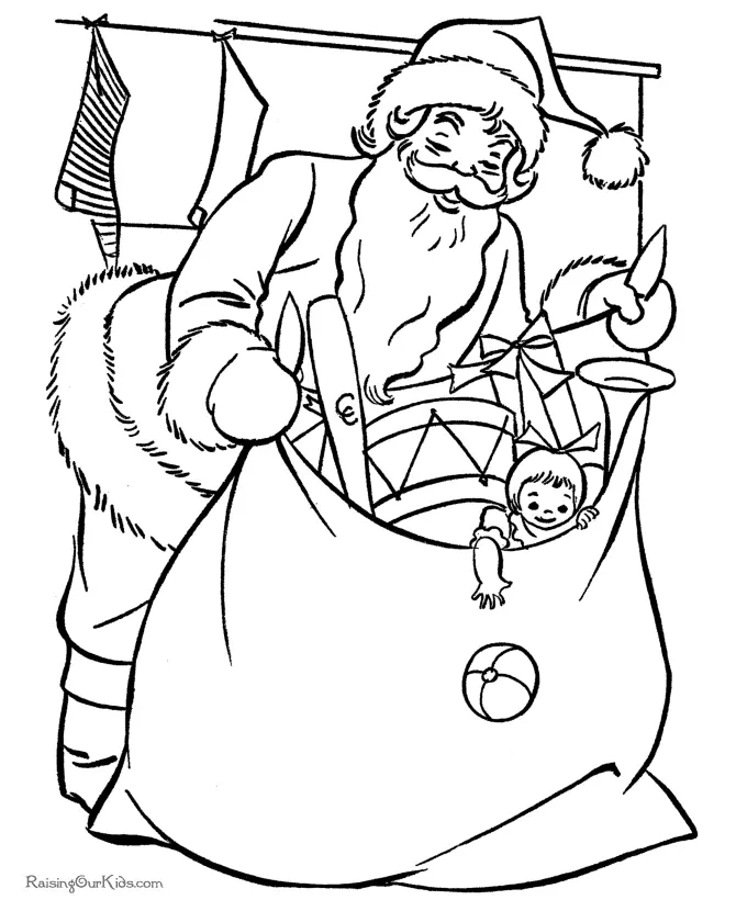 Santa Coloring Pages 14