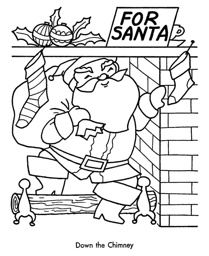 Santa Coloring Pages 15