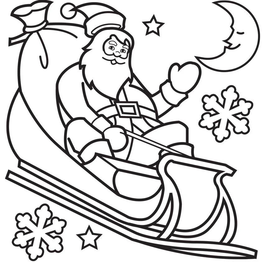 Santa Coloring Pages 17